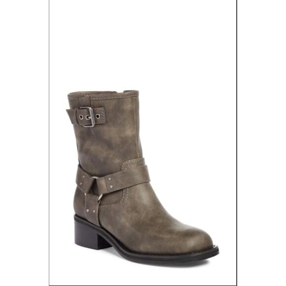 Open Edit Shoes - OPEN EDIT Rylan Zip Moto Bootie In Grey Volcano Sz 8